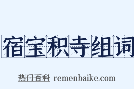 宿宝积寺组词是什么意思的图片